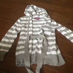 Epic Threads gray/white striped sweater